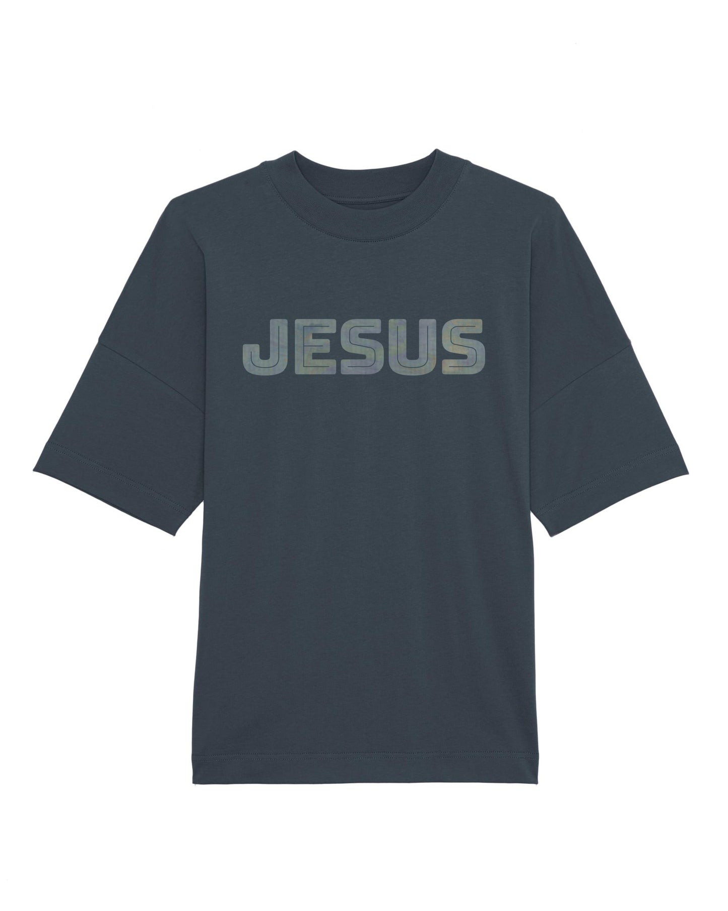 Oversize navy blå T-shirt, Jesus