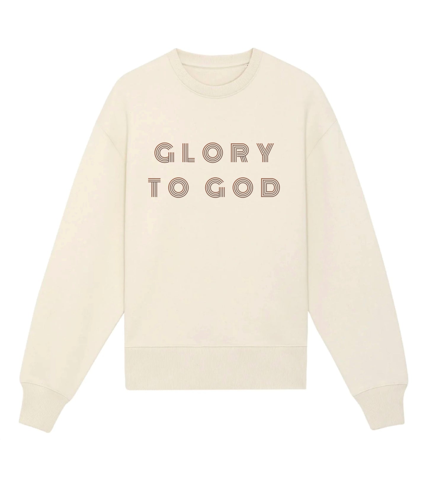 Sweatshirt, creme, 'Glory to God'