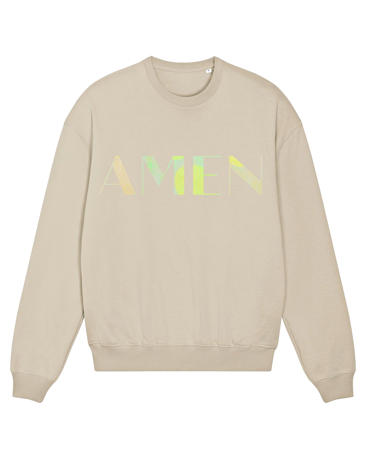 Sweatshirt, Beige, Amen, blå/grøn
