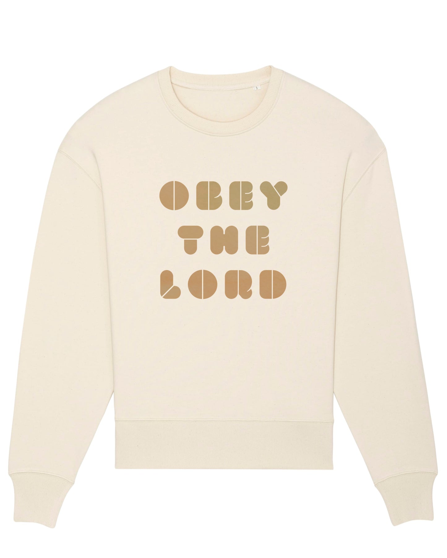 Sweatshirt, creme, Obey the Lord