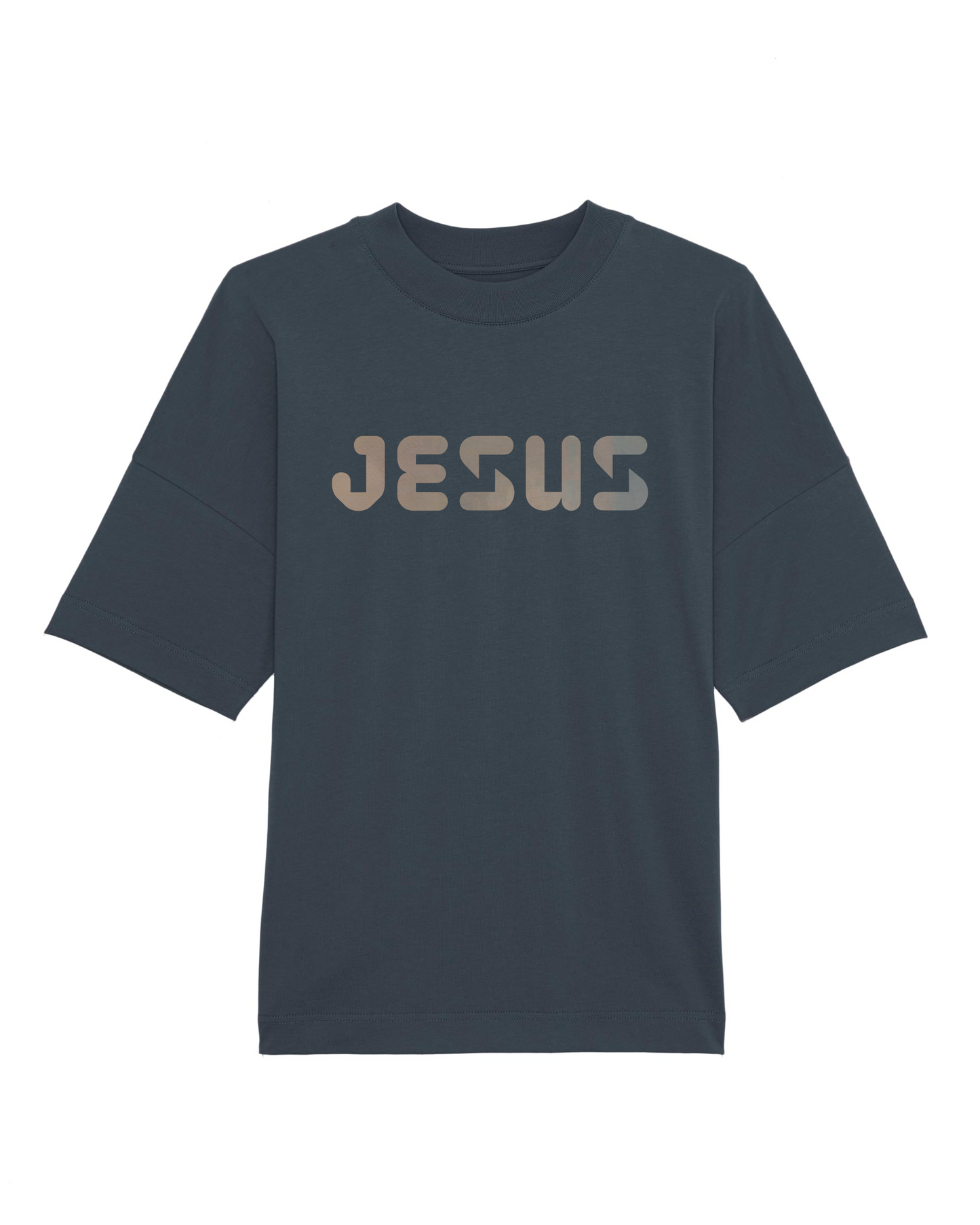 Oversize navy blå T-shirt, Jesus