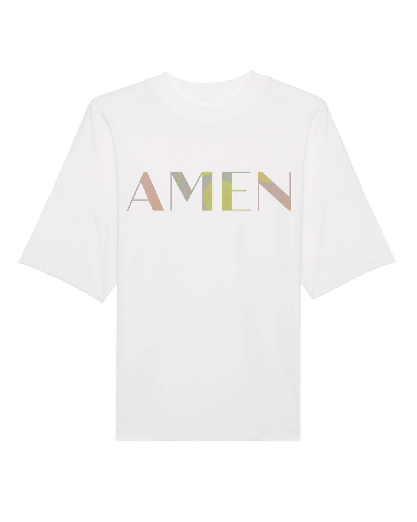 Oversize t-shirt, hvid, Amen