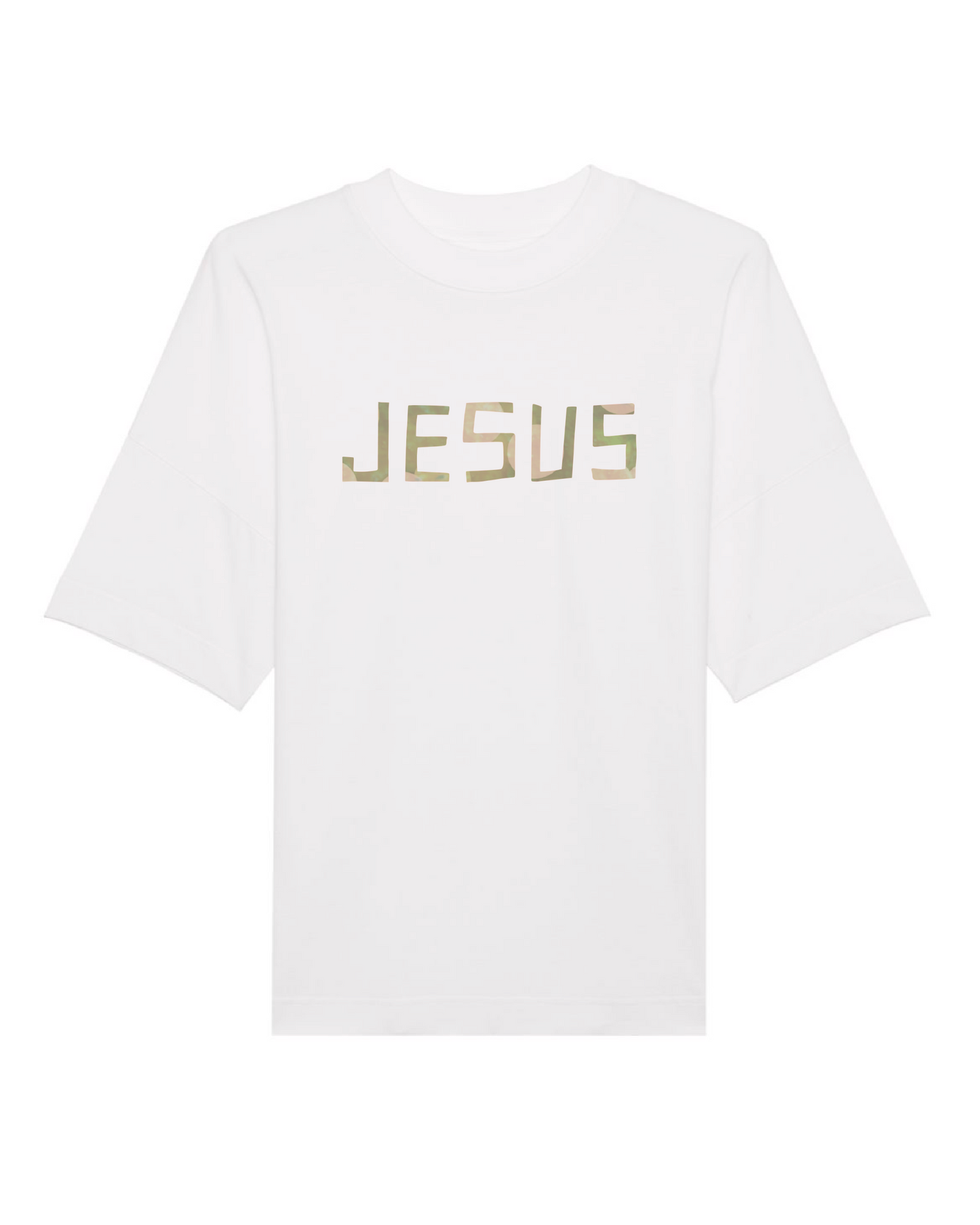 Hvid oversize T-shirt, Jesus