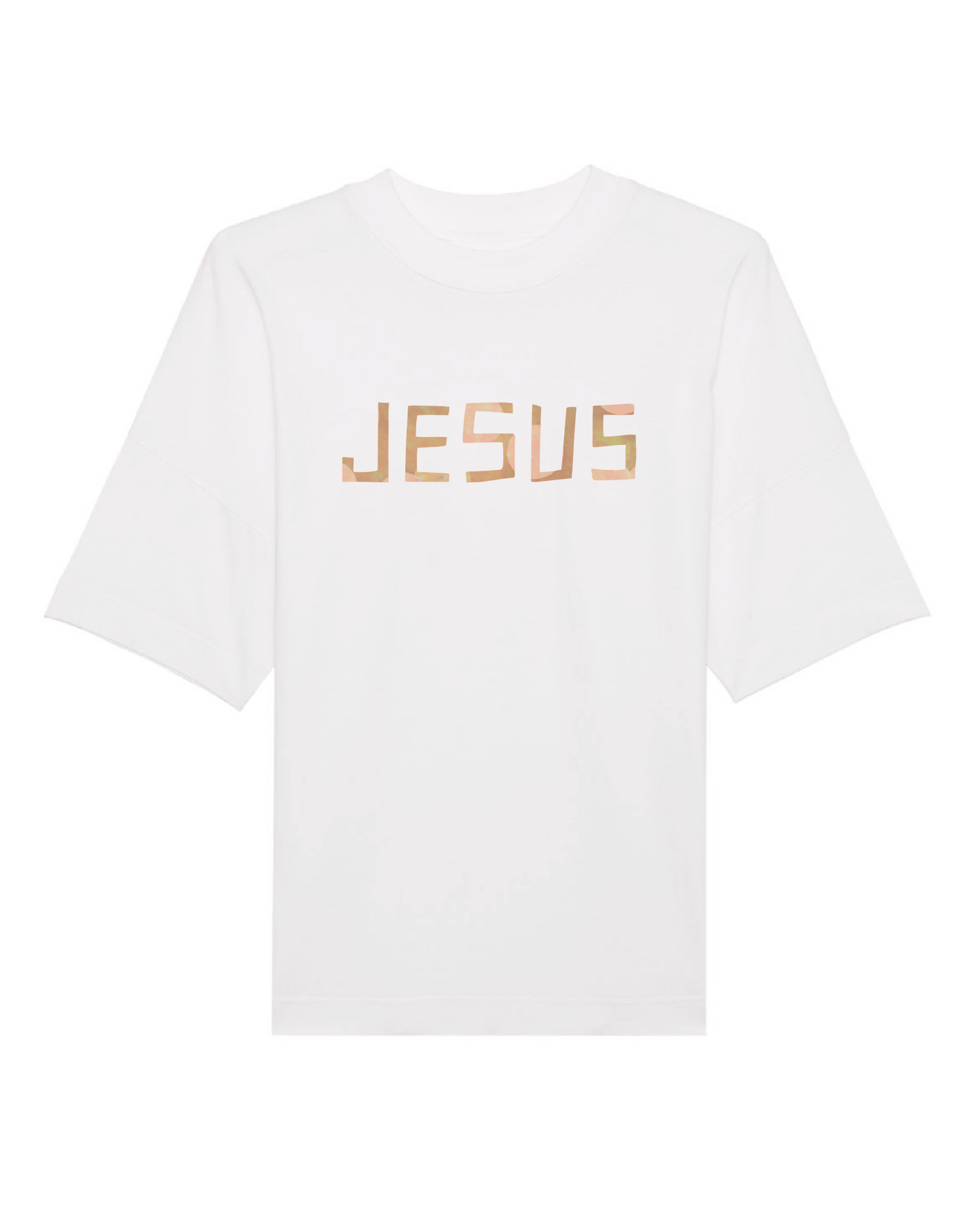 Oversize hvid T-shirt, Jesus