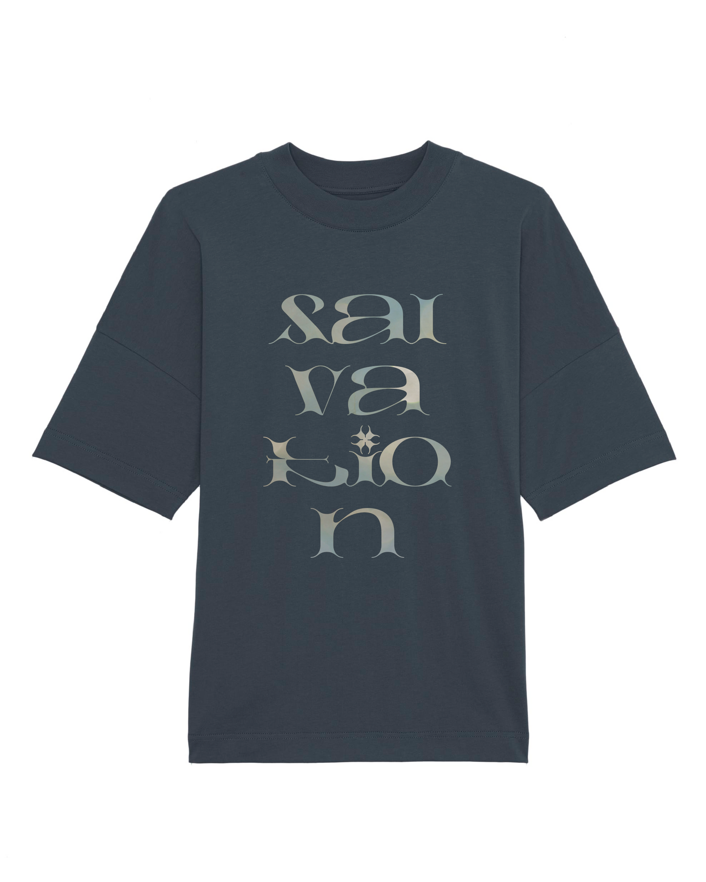 Navy blå oversize t-shirt, salvation