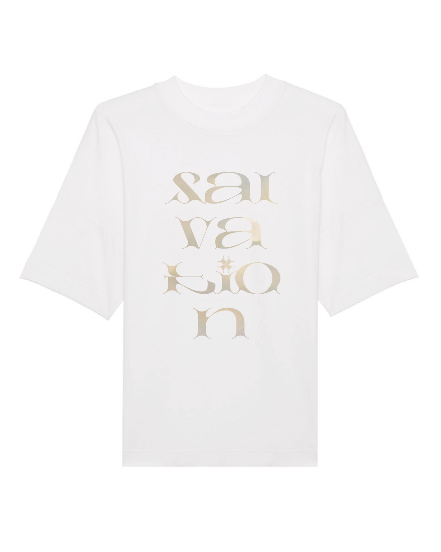Oversize hvid T-shirt, Salvation