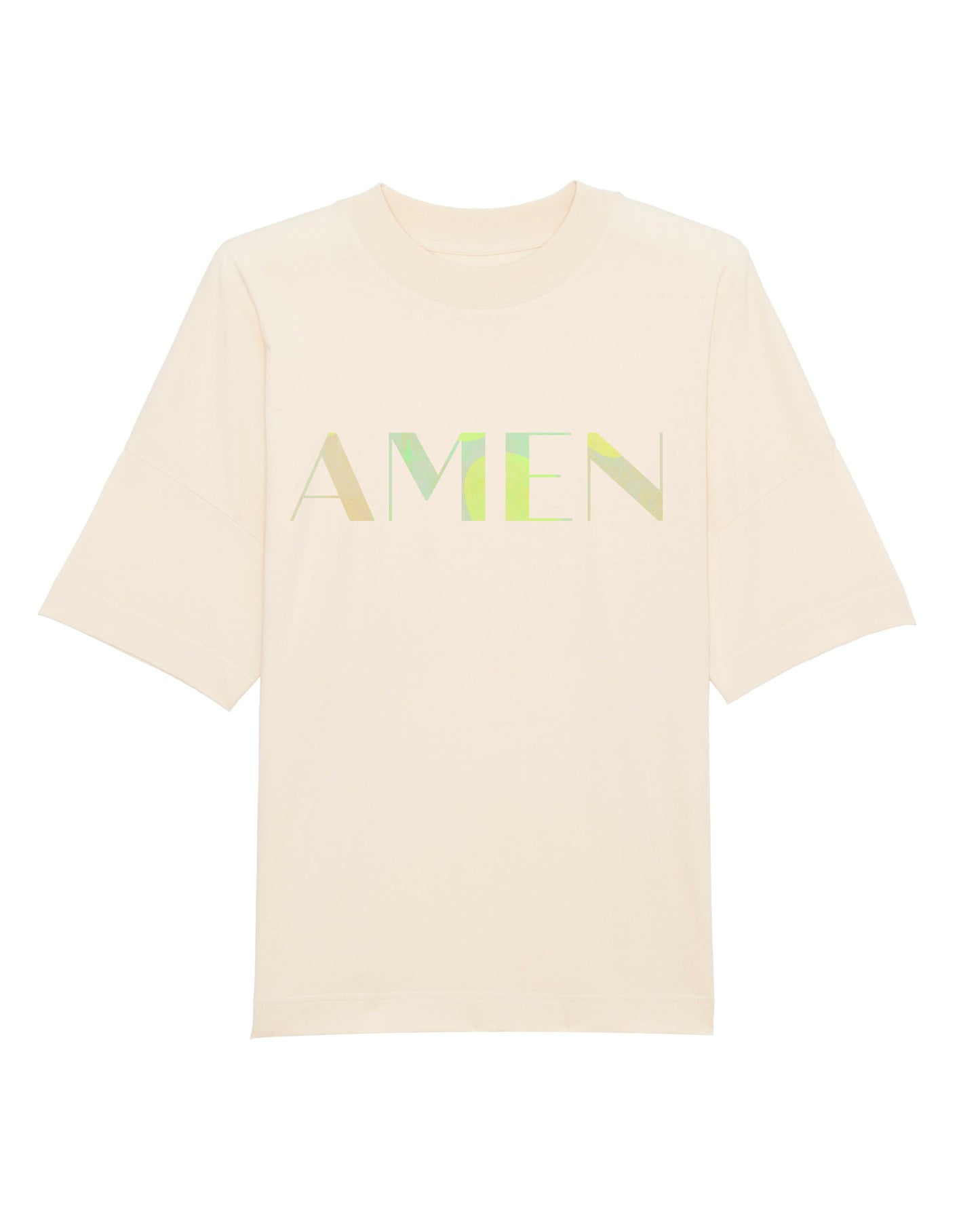 Oversize Tshirt, creme, Amen