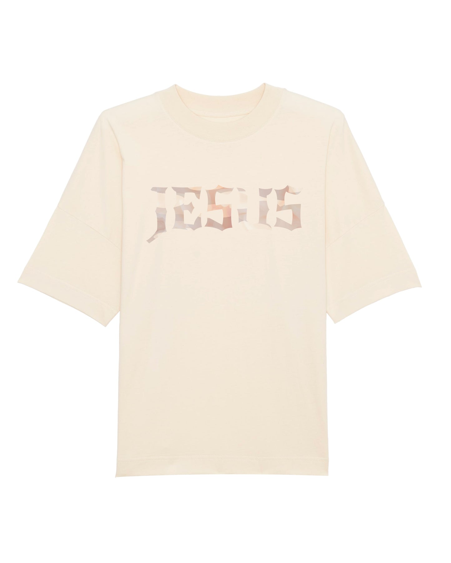 Oversize cremefarvet T-shirt