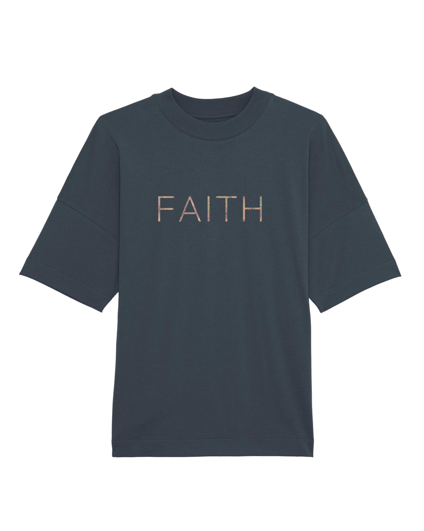 Oversize T-shirt, navy blå, Faith