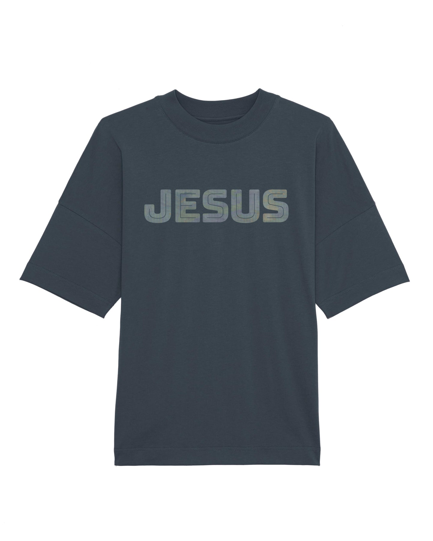 Oversize navy blå T-shirt, Jesus
