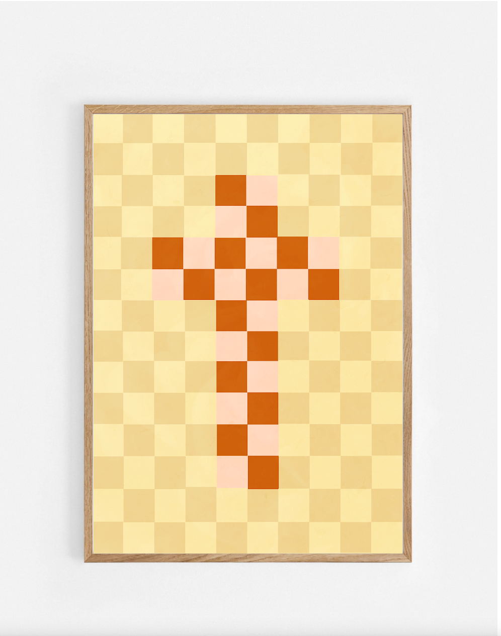 Plakat, kors, skaktern, retro