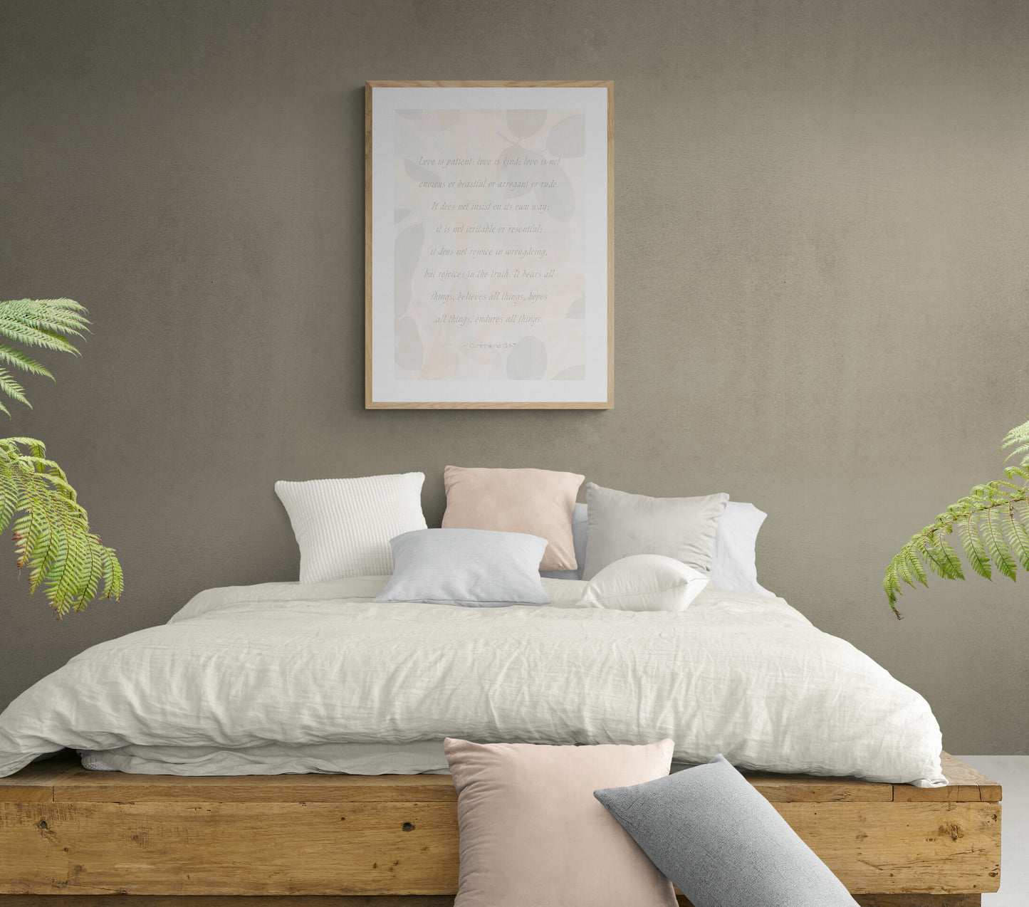 Plakat, 1. Korintherbrev 13:4-7