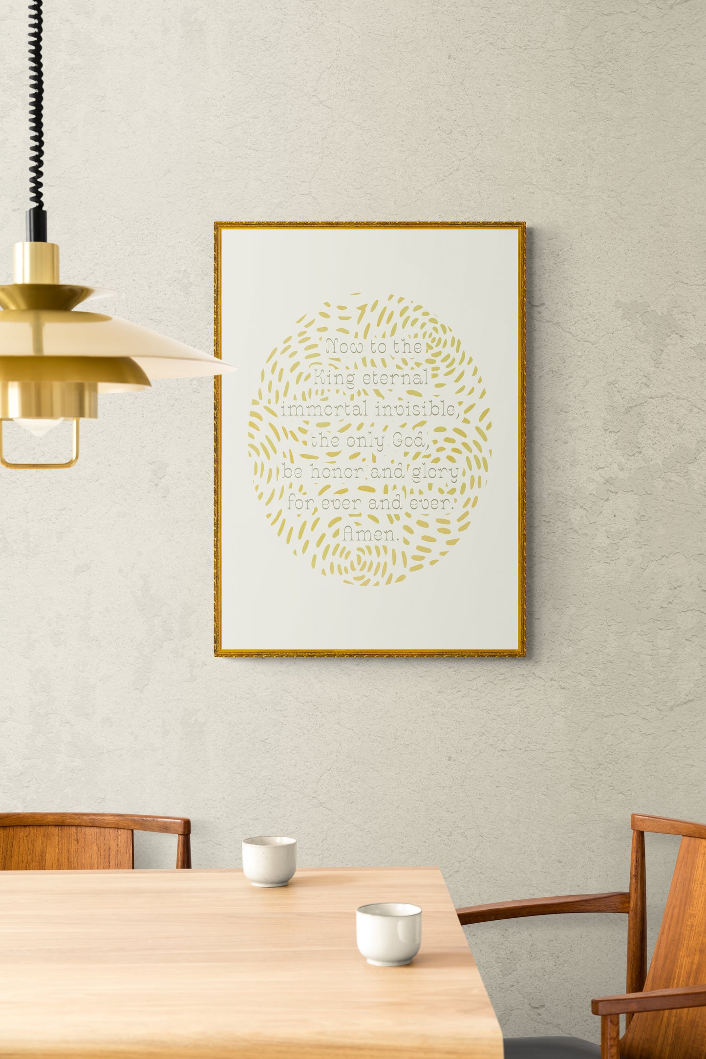 Plakat 1. Timotius 1:17, lys armygrøn