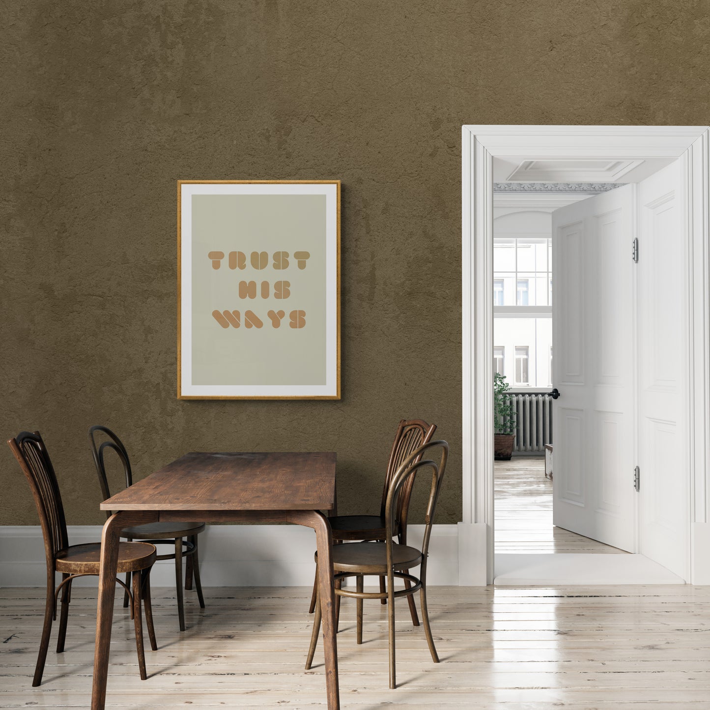 Plakat, Trust his ways