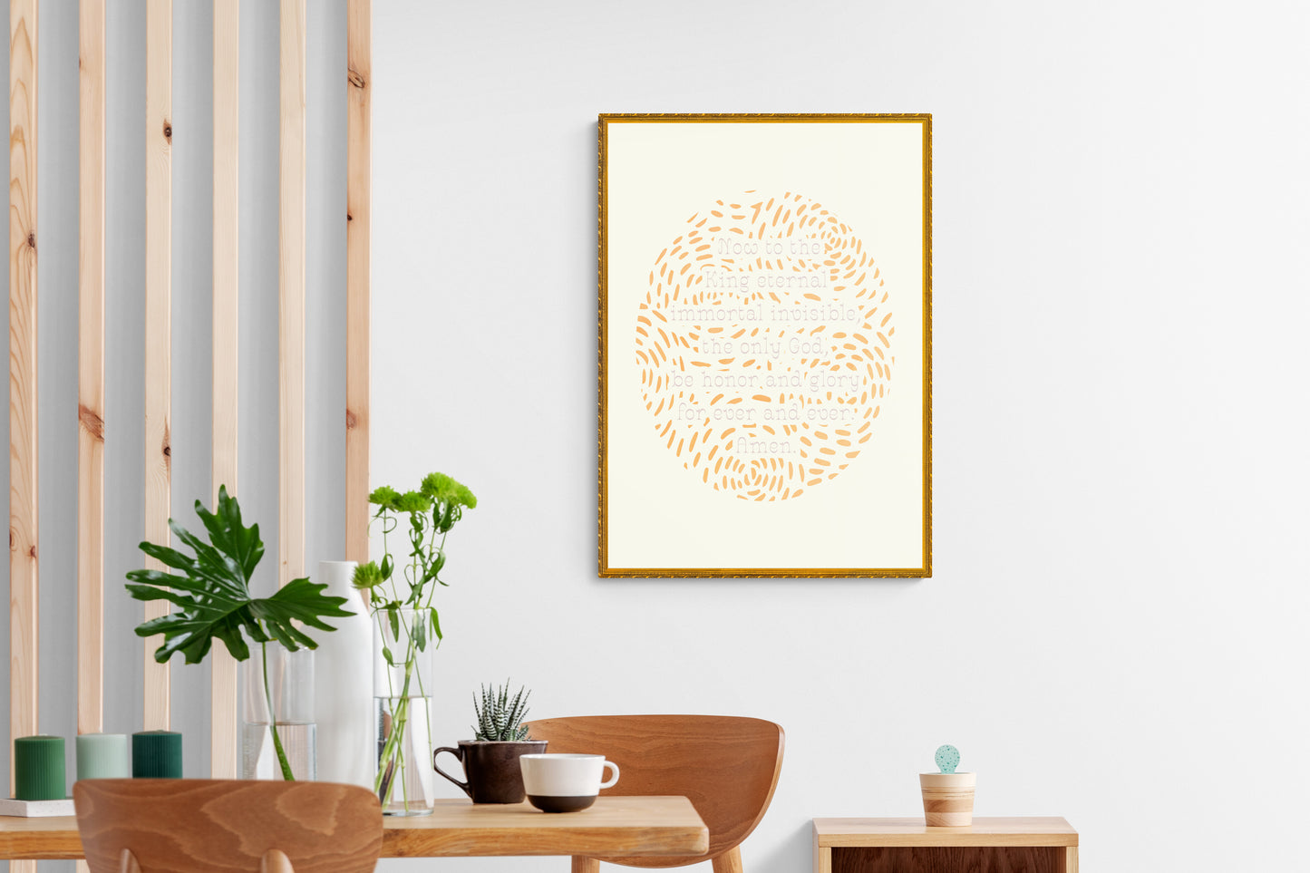 Plakat, 1. timotius 1:17, fersken