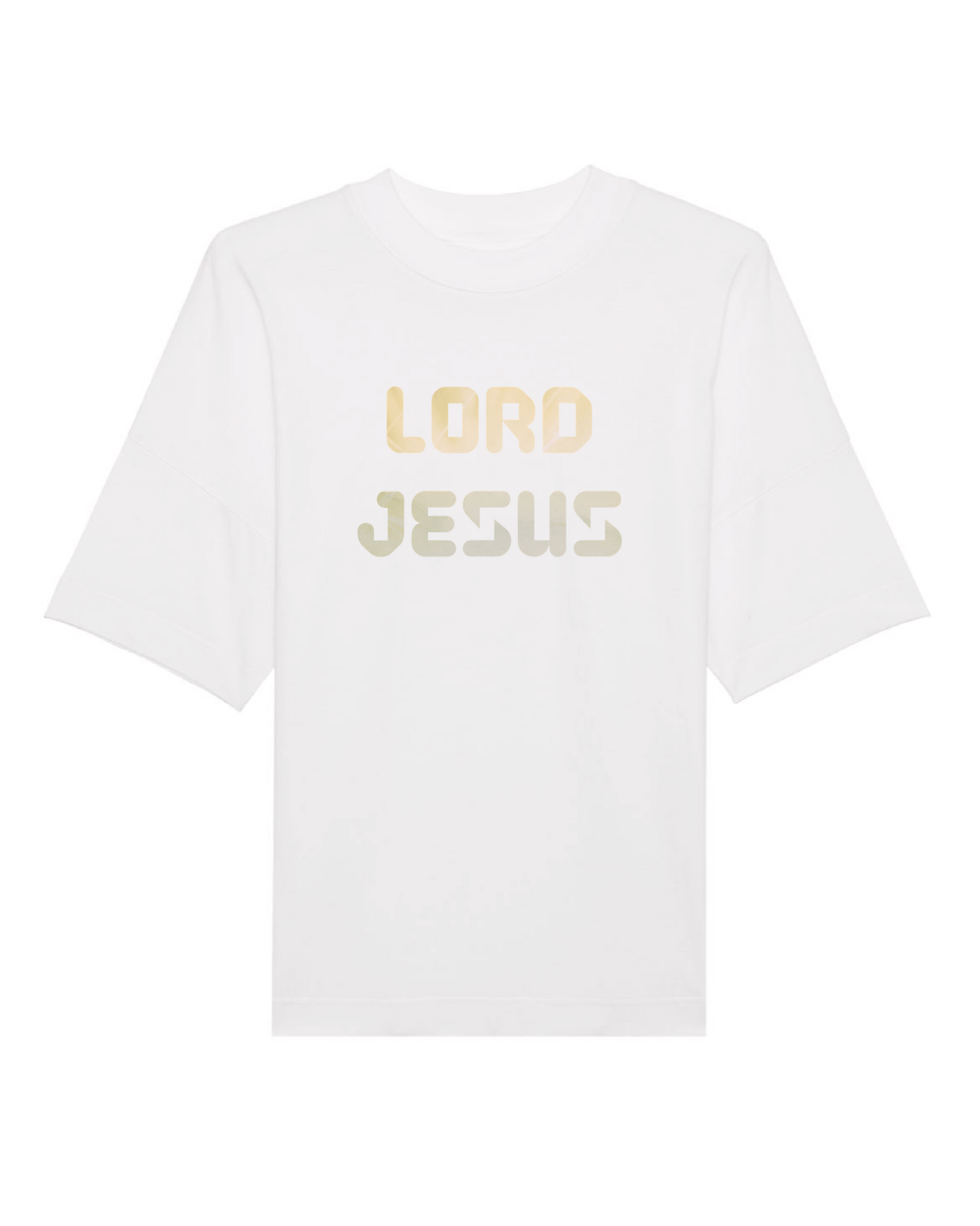 Oversize hvid herre T-shirt, Lord Jesus