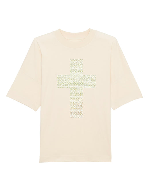 Oversize T-shirt, creme, kors