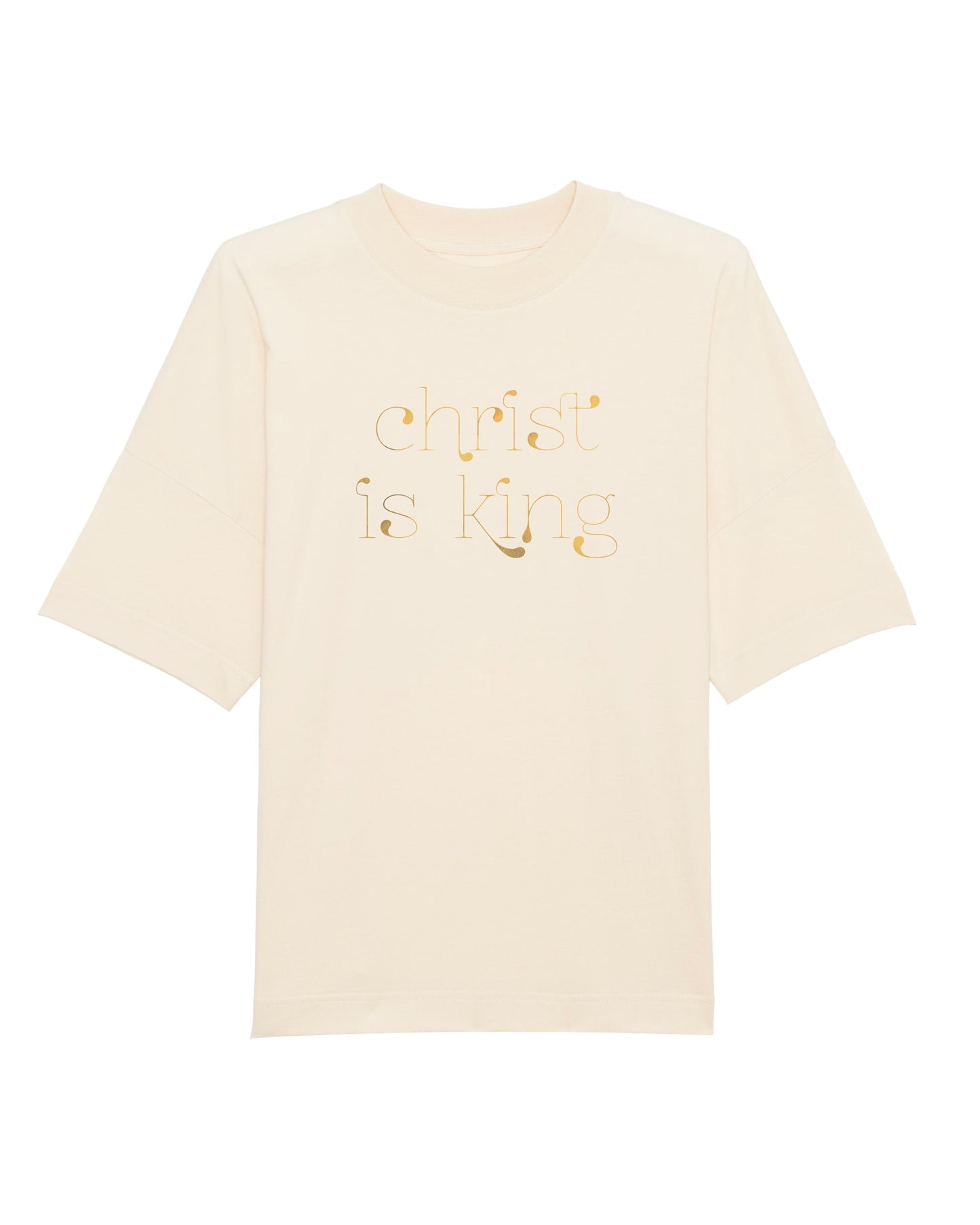 Oversize T-shirt, creme, Christ is king