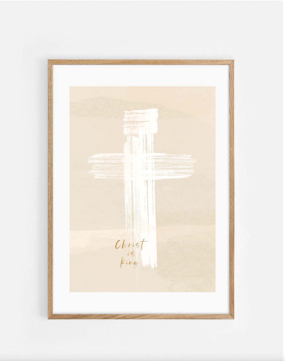 Plakat, kors, Christ is king