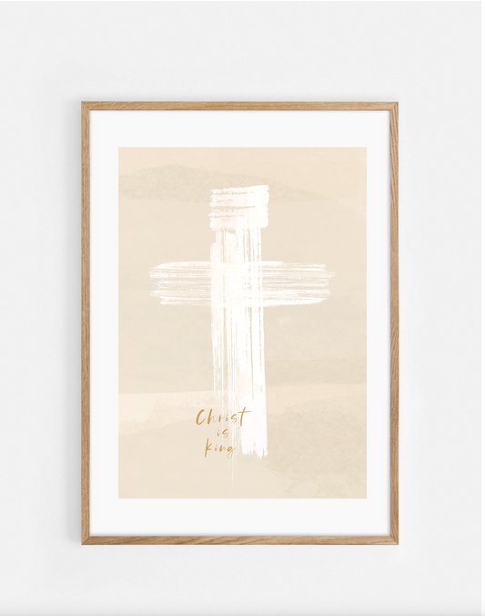 Plakat, kors, Christ is king