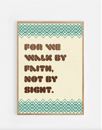 Plakat, 2 Corinthians 5:7