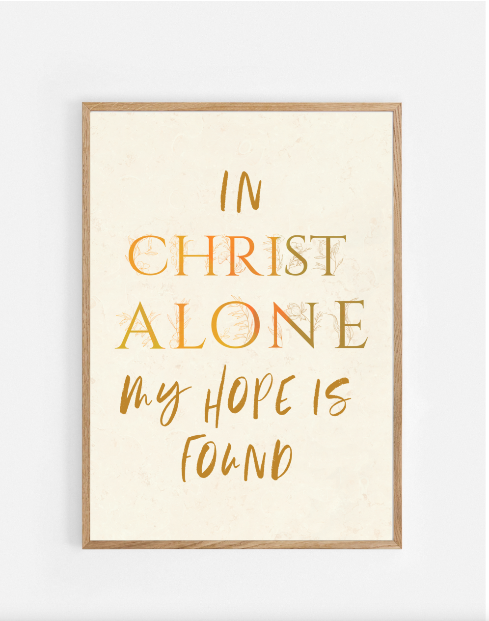 Plakat, In Christ alone