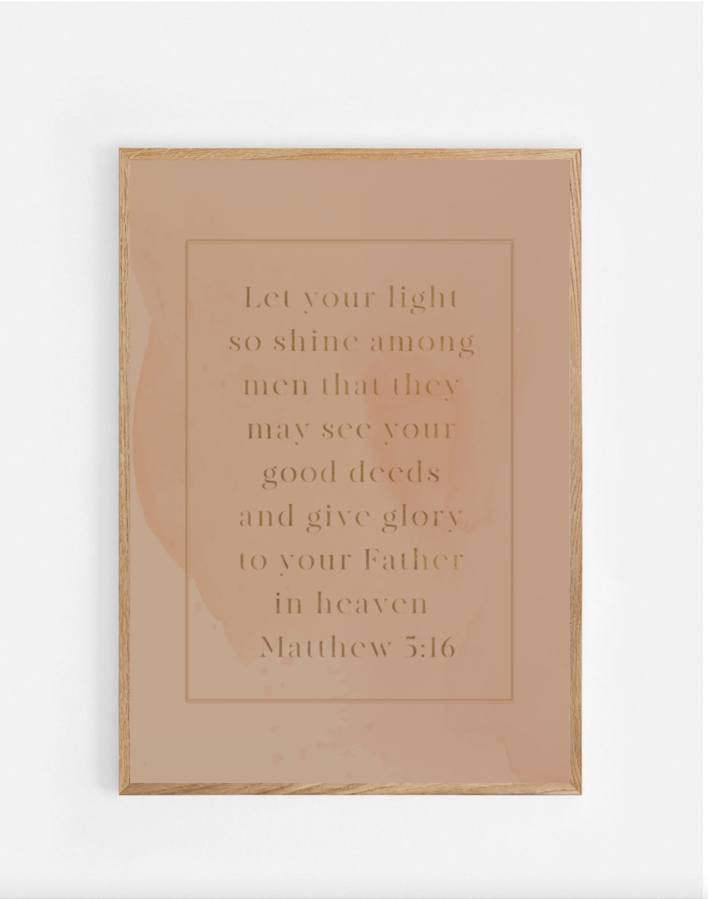 Plakat, Matthæus 5:16