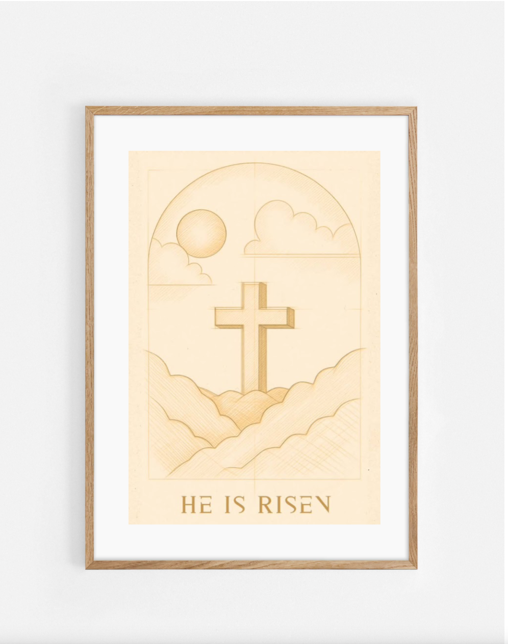Plakat, Kors, He is Risen