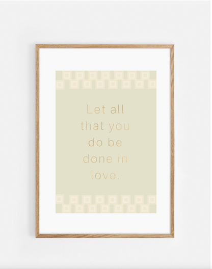 Plakat, 1. Corinthians 16:14