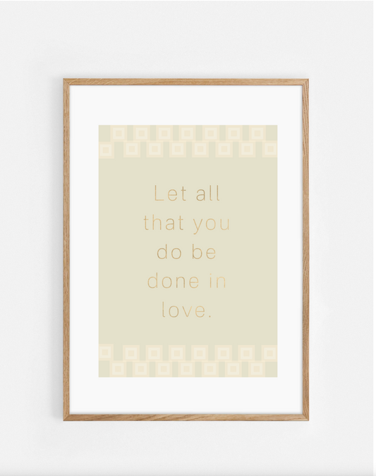 Plakat, 1. Corinthians 16:14