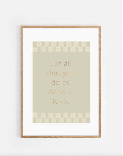 Plakat, 1. Corinthians 16:14