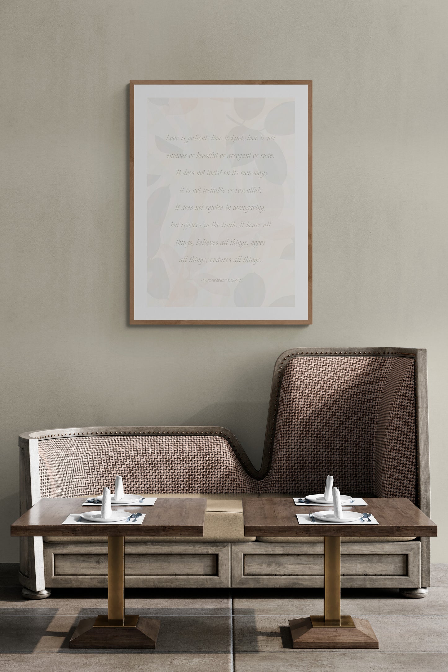 Plakat, 1. Korintherbrev 13:4-7