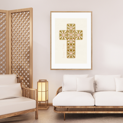 Plakat, kors, Jesus Christ