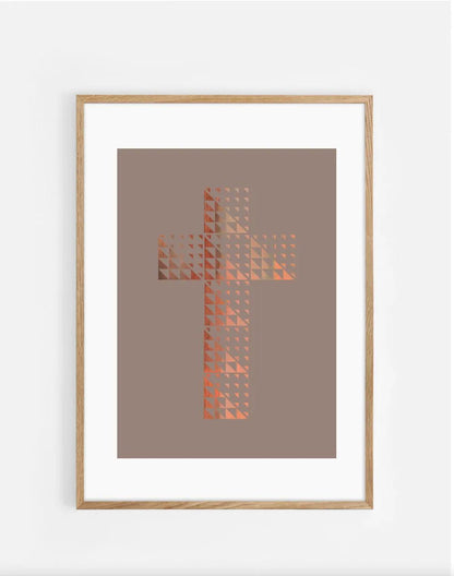 Plakat, kors, trekanter