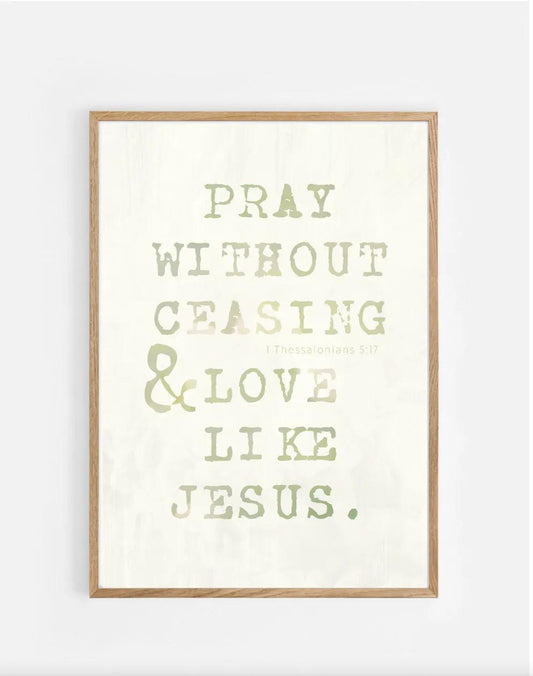 Plakat, 1. Thessalonians 5:17