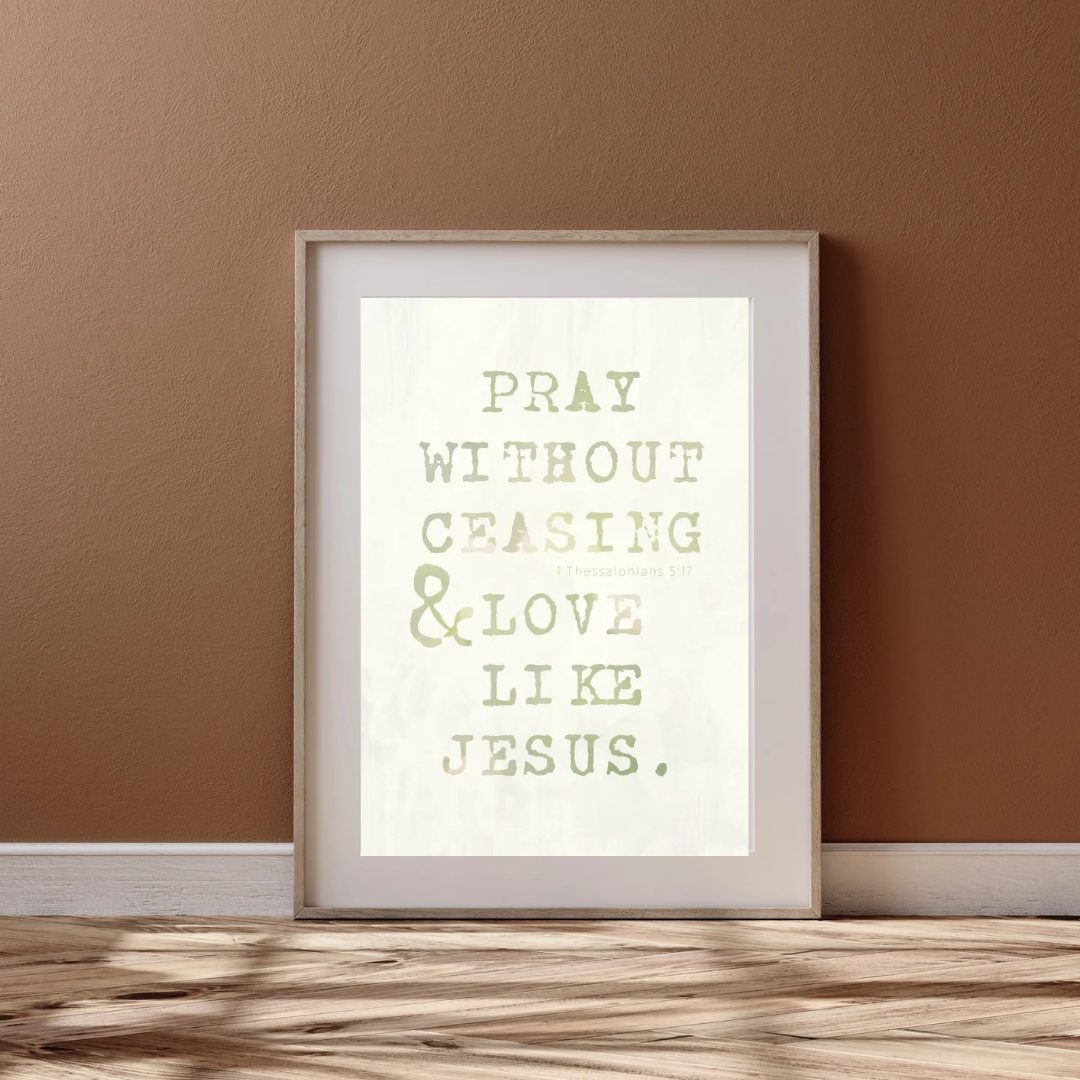 Plakat, 1. Thessalonians 5:17