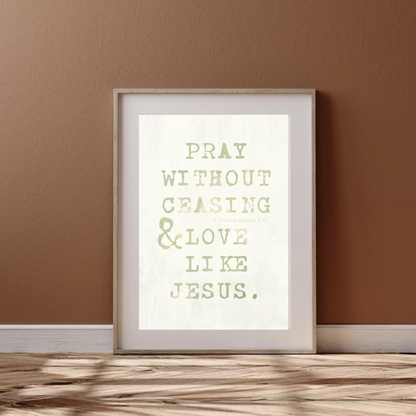 Plakat, 1. Thessalonians 5:17