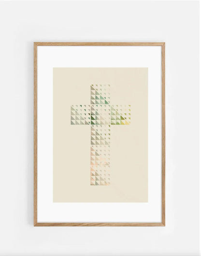 Plakat, kors, trekanter