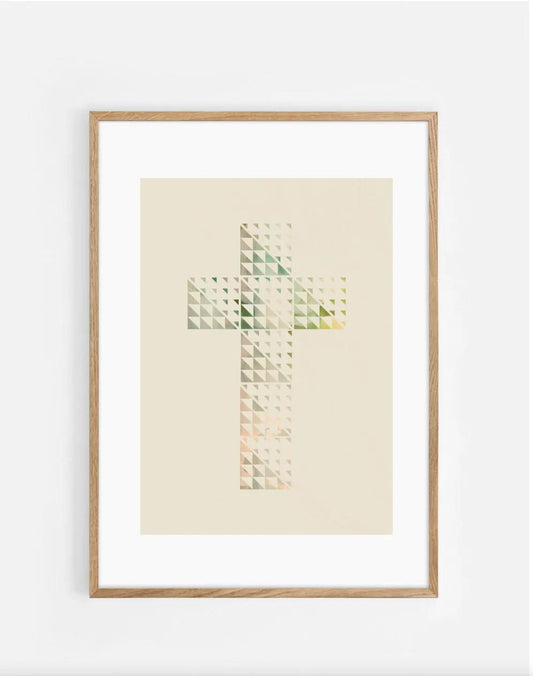 Plakat, kors, trekanter